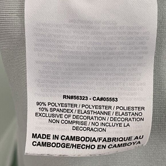 Tiger Woods Nike Polo Performance Golf Shirt Mens XL Light Green Dri Fit Snap Up - Picture 8 of 10